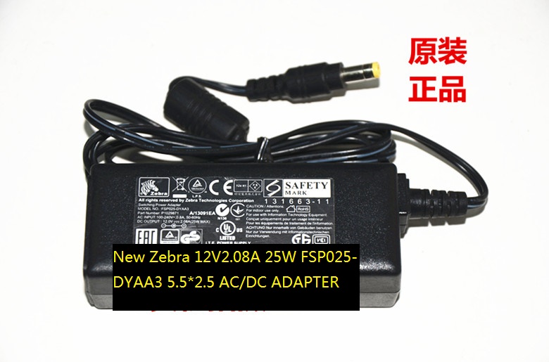 New Zebra 12V2.08A 25W FSP025-DYAA3 5.5*2.5 AC/DC ADAPTER POWER SUPPLY